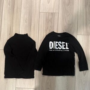 Diesel Black Long Sleeve Kids Tee Set